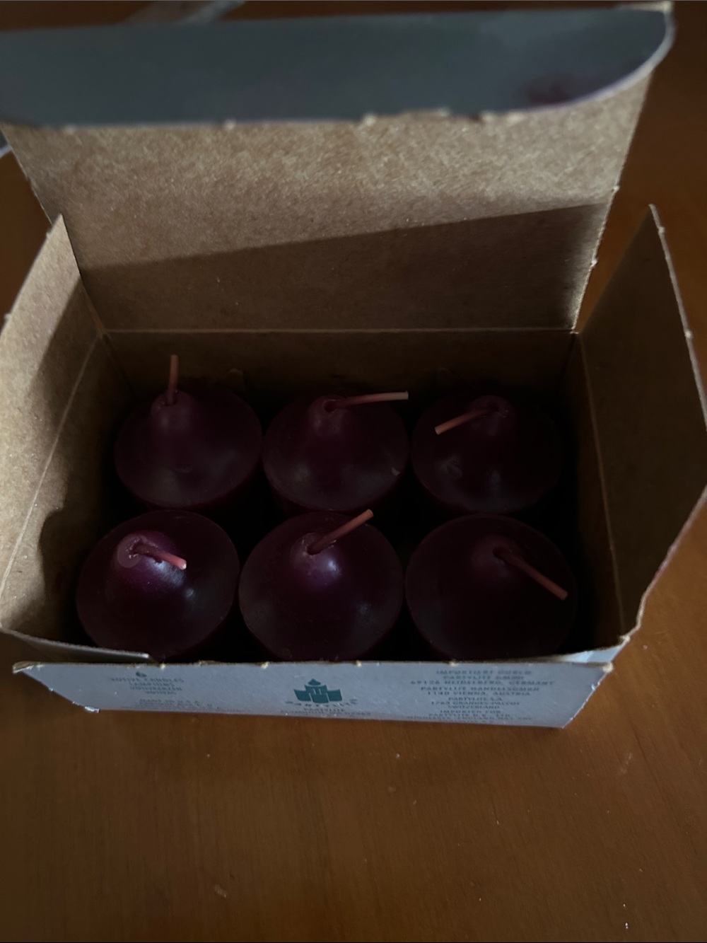 Partylite Burgundy Votive Candles - Pack of 6